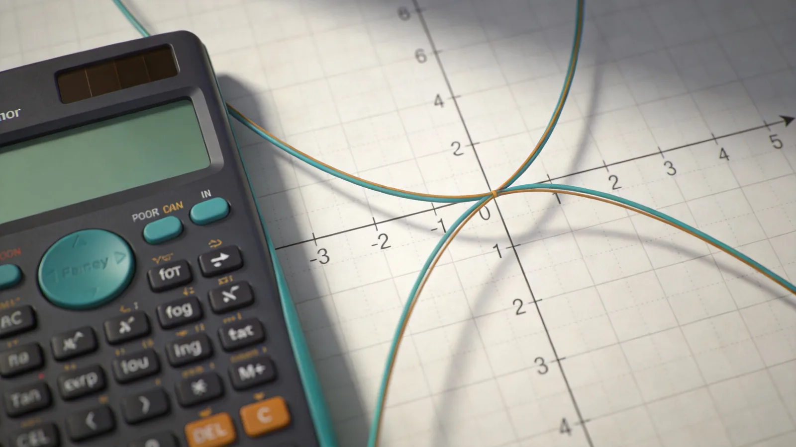 Smooth function graphs plotted on a coordinate plane